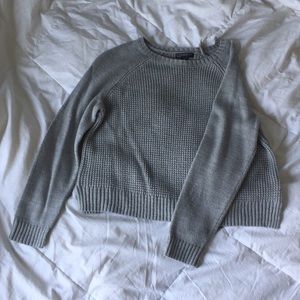 Covington Petite Gray Knit Sweater
